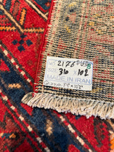 Load image into Gallery viewer, Vintage Hand Knotted Persian Gharajeh Runner (3'4" x 10'2")