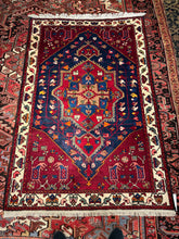 Load image into Gallery viewer, Vintage Hand Knotted Persian Hamadan (4'5" x 6'7")