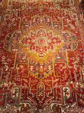Load image into Gallery viewer, Vintage Hand Knotted Persian Heriz (8'4" x 11')