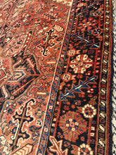 Load image into Gallery viewer, Vintage Hand Knotted Persian Heriz (6'9" x 10'8")