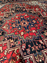 Load image into Gallery viewer, Vintage Hand Knotted Persian Heriz (7'5" x 9'1")