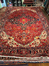 Load image into Gallery viewer, Vintage Hand Knotted Persian Heriz (7'7" x 11'7")