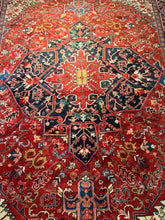 Load image into Gallery viewer, Vintage Hand Knotted Persian Heriz (7'7" x 11'7")