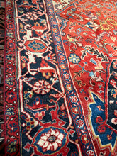 Load image into Gallery viewer, Vintage Hand Knotted Persian Heriz (7'7" x 11'7")