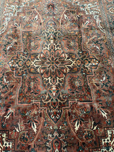 Load image into Gallery viewer, Vintage Hand Knotted Persian Ahar Heriz (7'6" x 11'4")