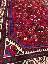 Load image into Gallery viewer, Vintage hand Knotted Persian Hosseinabad Runner (3'3" x 9'5")