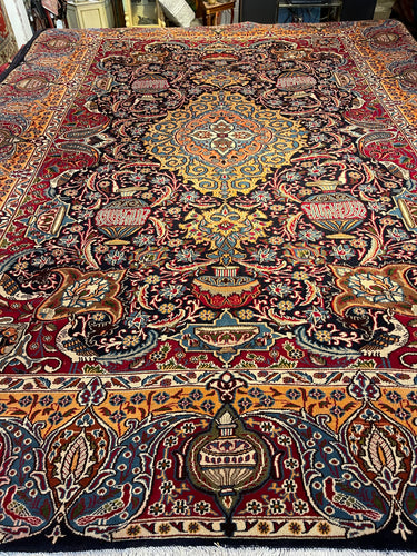 Vintage Hand Knotted Persian Kashmar (9'6