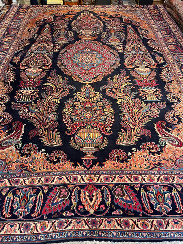 Vintage Hand Knotted Persian Kashmar (9'6