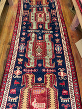 Load image into Gallery viewer, Vintage Hand Knotted Persian Lenkoran Runner (3'1" x 9'11")