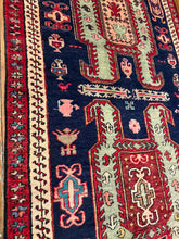 Load image into Gallery viewer, Vintage Hand Knotted Persian Lenkoran Runner (3'1" x 9'11")