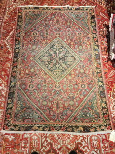 Vintage Hand Knotted Persian Mahal (4'5
