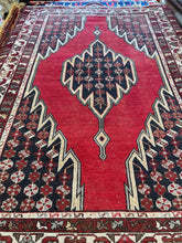 Load image into Gallery viewer, Vintage Hand Knotted Persian Mazlaghan (4'3" x 6'1")