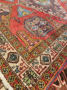 Vintage Hand Knotted Persian Meshkin Runner (4'4" x 9'9")