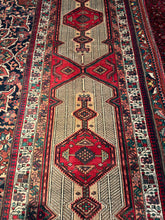 Load image into Gallery viewer, Vintage Hand Knotted Persian Serab Runner (3'5" x 11'1")
