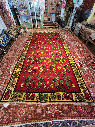 Vintage Hand Knotted Persian Shiraz Runner (5' x 9'6