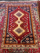 Load image into Gallery viewer, Vintage Hand Knotted Persian Shiraz (3'3" x 4'10")