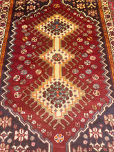 Load image into Gallery viewer, Vintage Hand Knotted Persian Shiraz (3'3" x 4'10")