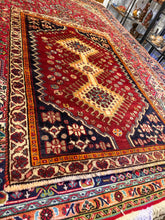 Load image into Gallery viewer, Vintage Hand Knotted Persian Shiraz (3'3" x 4'10")