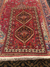 Load image into Gallery viewer, Vintage Hand Knotted Persian Shiraz (3'2" x 5'2")