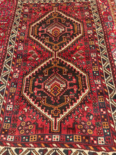 Load image into Gallery viewer, Vintage Hand Knotted Persian Shiraz (3'2" x 5'2")