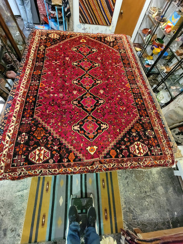 Vintage Hand Knotted Persian Shiraz (7'5