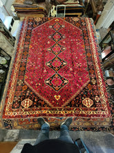 Load image into Gallery viewer, Vintage Hand Knotted Persian Shiraz (7'5" x 10'1")