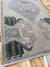 Load image into Gallery viewer, Vintage Hand Knotted Turkish Rug (16" x 36")