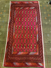 Load image into Gallery viewer, Vintage Hand Knotted Persian Turkoman (1'11" x 4'3")