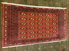 Load image into Gallery viewer, Vintage Hand Knotted Persian Turkoman (2'1" x 3'10")