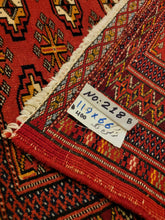 Load image into Gallery viewer, Vintage Hand Knotted Persian Turkoman (2'1" x 3'11")