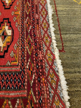Load image into Gallery viewer, Vintage Hand Knotted Persian Turkoman (2'1" x 3'11")