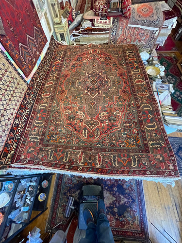 Vintage Hand Knotted Persian Tabriz (6'8