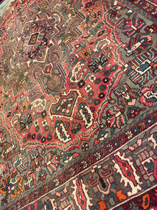 Vintage Hand Knotted Persian Tabriz (6'8" x 10'1")